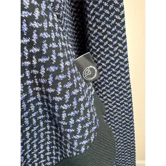 ARMANI Collezioni Navy & Gray Mens Sweater Small